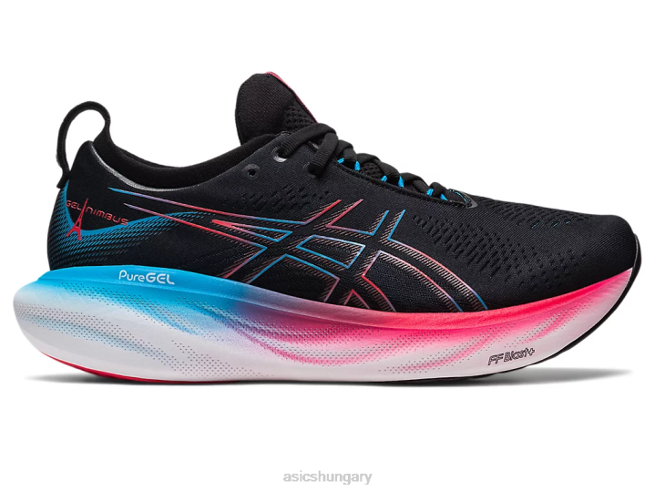 asics fekete/elektromos piros magyarország N2T26