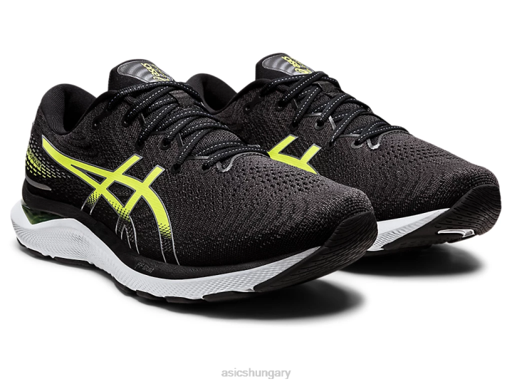 asics fekete/veszélyzöld magyarország N2T21316