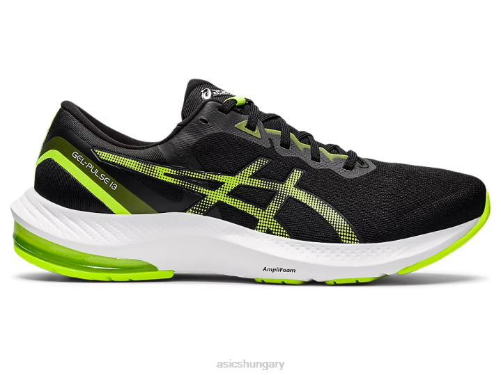 asics fekete/veszélyzöld magyarország N2T21495