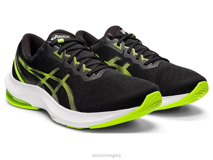 asics fekete/veszélyzöld magyarország N2T21495