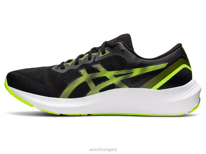 asics fekete/veszélyzöld magyarország N2T21495