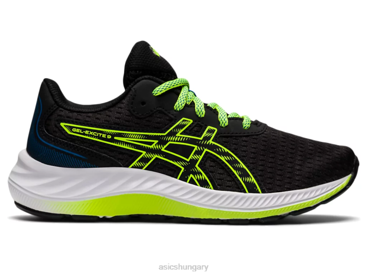 asics fekete/veszélyzöld magyarország N2T24507