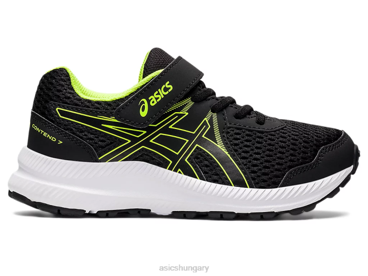 asics fekete/veszélyzöld magyarország N2T24518